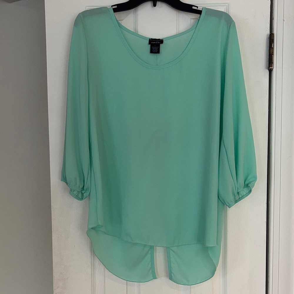 Mint Green Chiffon open back Tunic